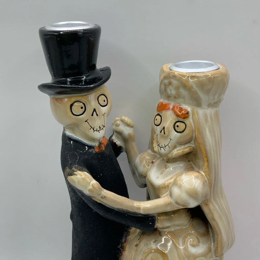 Yankee Candle Halloween Boney Bunch Gothic 1st Dance Wedding Taper Candle Holder